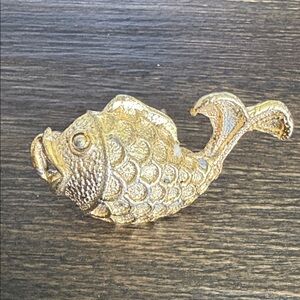Gold Fish Scarf Adornment